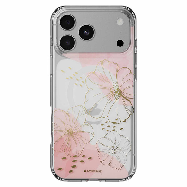 SwitchEasy Fleur M3D Patterned Protective Case Gold for iPhone 18 Pro Max/17 Pro Max