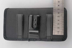 Bulk Packaging Nylon Case with Belt Loop Medium Size Black for Phones 5.2-5.5 inch