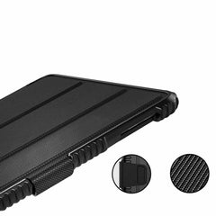 Bulk Packaging Rugged Folio Case with Pencil Holder Black for iPad 10.2 2021 9th Gen/10.2 2020 8th Gen/iPad 10.2 2019