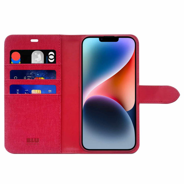 Blu Element Folio 2-in-1 Case Dark Red for iPhone 16e/15/14/13