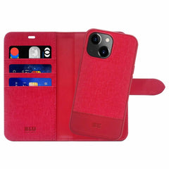 Blu Element Folio 2-in-1 Case Dark Red for iPhone 17e/16e/15/14/13