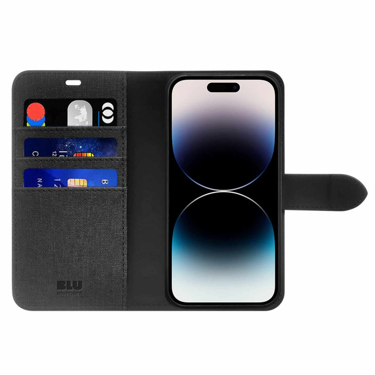 Blu Element Folio 2-in-1 MagSafe Case Black for iPhone 15 Pro