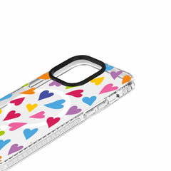 Blu Element Chromatic Print MagSafe Case Brights Hearts for iPhone 15/14/13