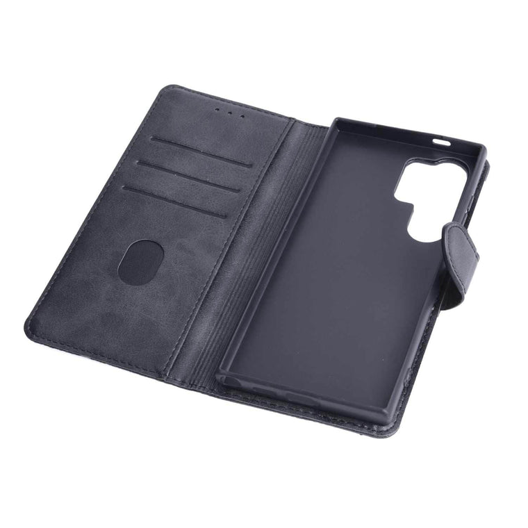 Blu Element Faux Leather Folio Case w/TPU Gelskin Black for Samsung Galaxy S24 Ultra