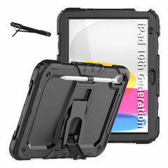 Bulk Packaging Rugged Case with Kickstand & Built-in Screen Protector Black for iPad 11 2025 (11th Gen)/iPad 10.9 2022 (10th Gen)