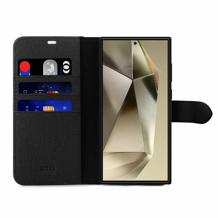 Blu Element Folio 2-in-1 Case Black for Samsung Galaxy S25 Ultra