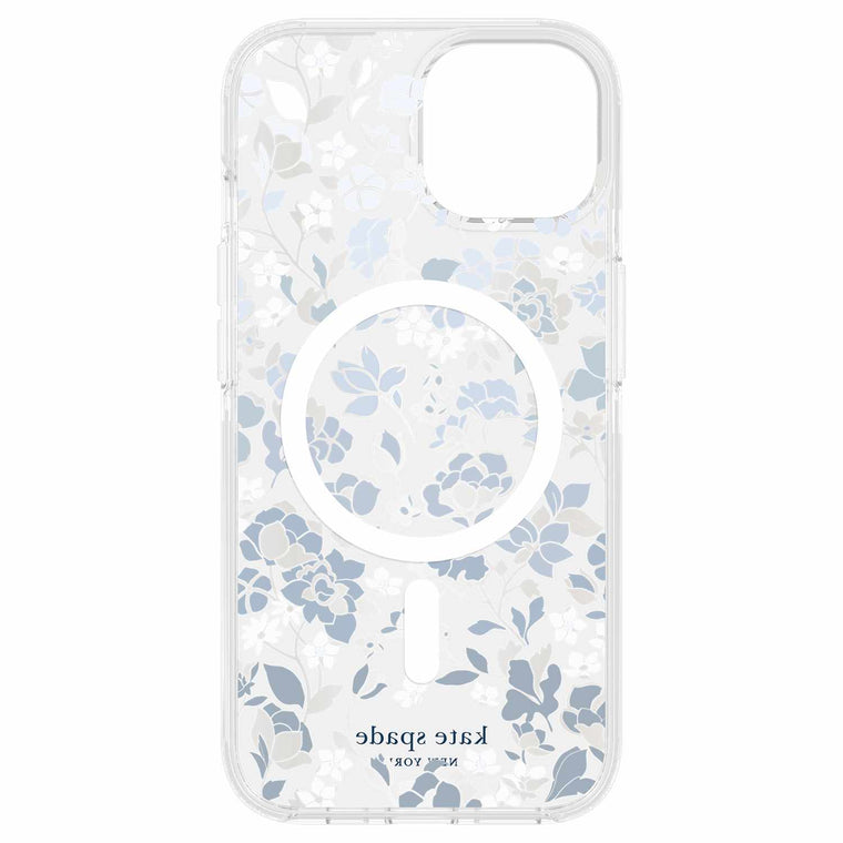 Kate Spade Protective Case w/MagSafe Flowerbed Blue for iPhone 16e/15/14/13