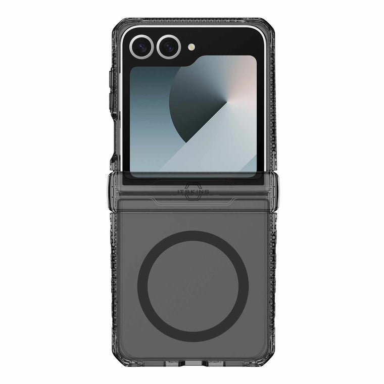 ITSKINS Hybrid_R Hinge w/Magnets Case Smoke/Transparent for Samsung Galaxy Z Flip7