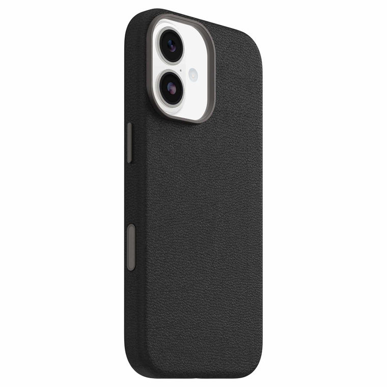 OtterBox Symmetry Cactus Leather MagSafe Case w/Camera Control Noir Ash (Black) for iPhone 17