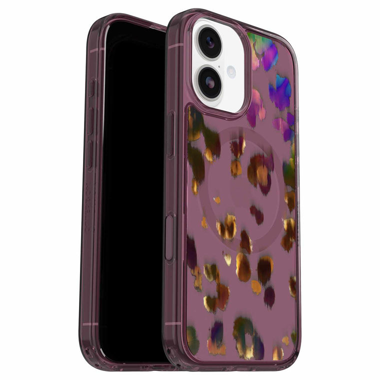 OtterBox Symmetry Clear MagSafe Case w/Camera Control Leopard Shift (Pink) for iPhone 17