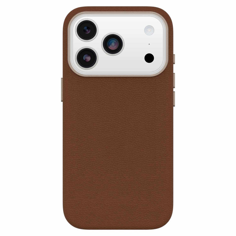 OtterBox Symmetry Cactus Leather MagSafe Case w/Camera Control Dessert Saddle (Brown) for iPhone 17 Pro