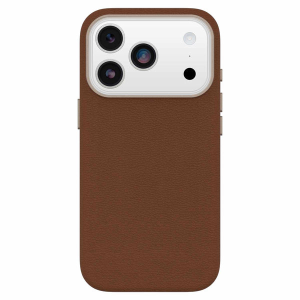 OtterBox Symmetry Cactus Leather MagSafe Case w/Camera Control Dessert Saddle (Brown) for iPhone 17 Pro