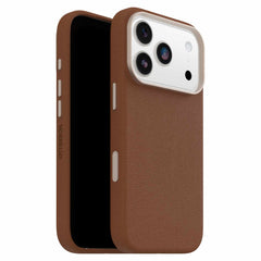 OtterBox Symmetry Cactus Leather MagSafe Case w/Camera Control Dessert Saddle (Brown) for iPhone 17 Pro