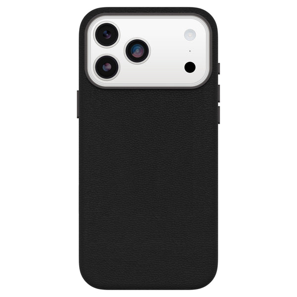 OtterBox Symmetry Cactus Leather MagSafe Case w/Camera Control Noir Ash (Black) for iPhone 17 Pro Max
