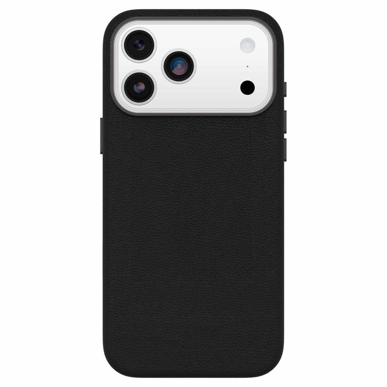 OtterBox Symmetry Cactus Leather MagSafe Case w/Camera Control Noir Ash (Black) for iPhone 17 Pro Max