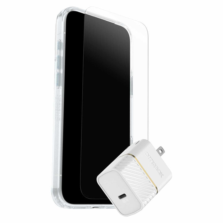 7881563 Protection+Power Kit (Symmetry Clear MagSafe w/Glass + Wall Charger 30W White) iPhone 17 Pro Max Clear