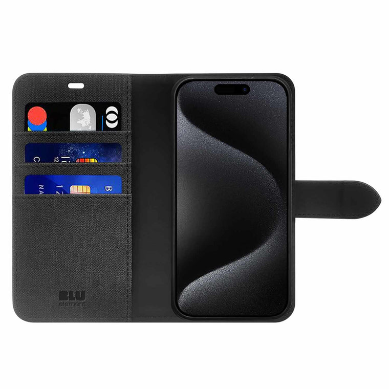 Blu Element Folio 2-in-1 MagSafe Case Black for iPhone 17 Pro