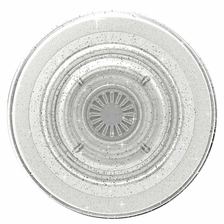 PopSockets PopGrip For MagSafe Round with Adapter Ring Clear Glitter