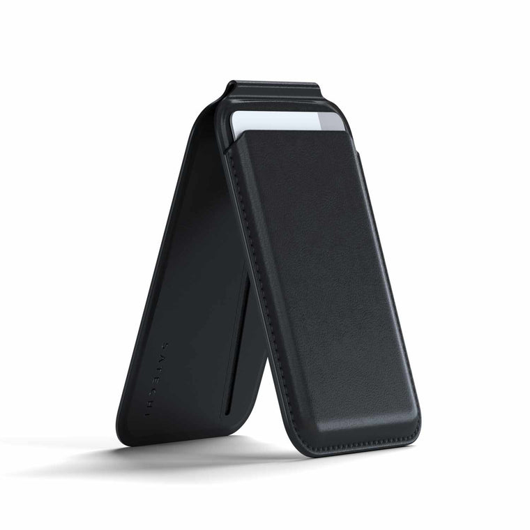 STVLWK Vegan-Leather MagSafe Wallet Stand Black