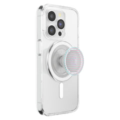 PopSockets PopGrip for MagSafe Round with Adapter Ring Fluted Opalescent