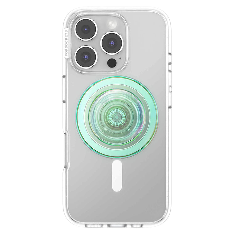 809054 PopGrip for MagSafe Round with Adapter Iridescent Turq