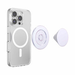 809055 PopGrip for MagSafe Round with Adapter Iridescent White