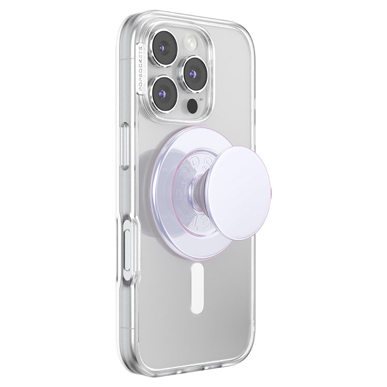 PopSockets PopGrip for MagSafe Round with Adapter Iridescent White