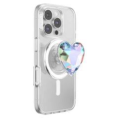 809056 PopGrip for MagSafe Round with Adapter Iridescent Dichroic Heart