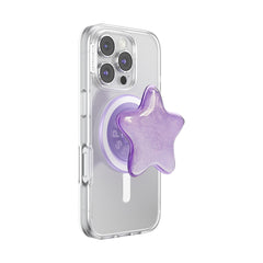 PopSockets PopGrip for MagSafe Round with Adapter Tidepool Star Squishy Lavender Fog