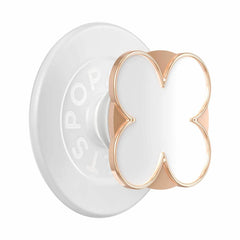 809081 PopGrip for MagSafe Round with Adapter Enamel Clover Rose Gold