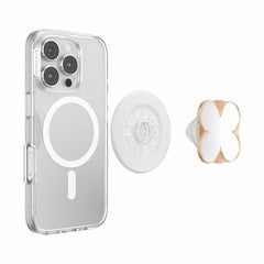 809081 PopGrip for MagSafe Round with Adapter Enamel Clover Rose Gold