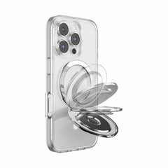 PopSockets PopGrip Kick Out for MagSafe Round with Adapter Radial Silver