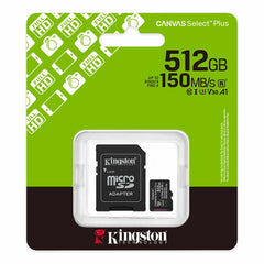 Kingston 512GB microSDXC Canvas Select Plus Gen3 150MB/s A1 Card  w/Adapter