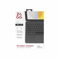 ZAGG Pro Keys Connect Tablet Keyboard Case w/Trackpad Black for iPad 11 2025 (11th Gen)/iPad 10.9 2022 (10th Gen)