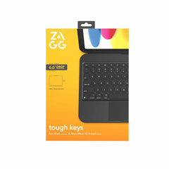 ZAGG Tough Keys Keyboard and Case Black for iPad 11 2025 (11th Gen)/iPad 10.9 2022 (10th Gen)
