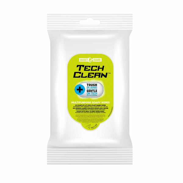 GGSCTTC221GG01B TechClean Soapy Wipes (20 Pack) Clear
