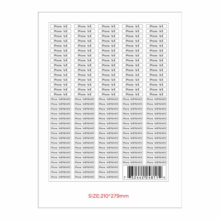 Stickers (mix of 154 labels per unit ordered) iPhone 16E/15/14/13
