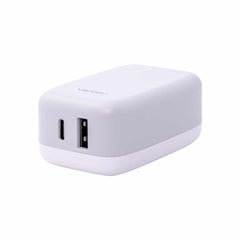 Ventev Wall Charger USB-C and USB-A Ports 27W White