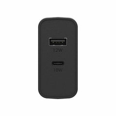 OtterBox Dual Fast Charge Power Delivery Wall Charger USB-C 30W Black