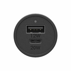 OtterBox Dual Fast Charge Premium Car Charger USB-C 30W (18W PD + USB-A 12W) Black