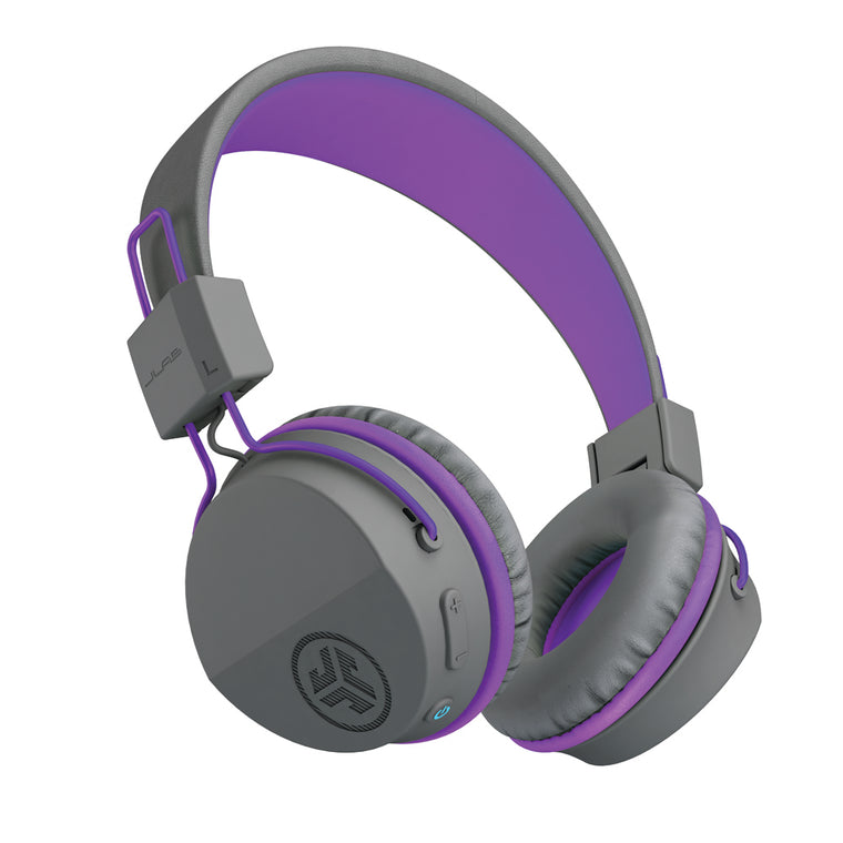 JLab JBuddies Studio Bluetooth Wireless Kids Headphones Grey/Purple